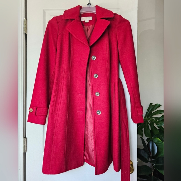 Red Peacoat- Michael Kors - Picture 13 of 16